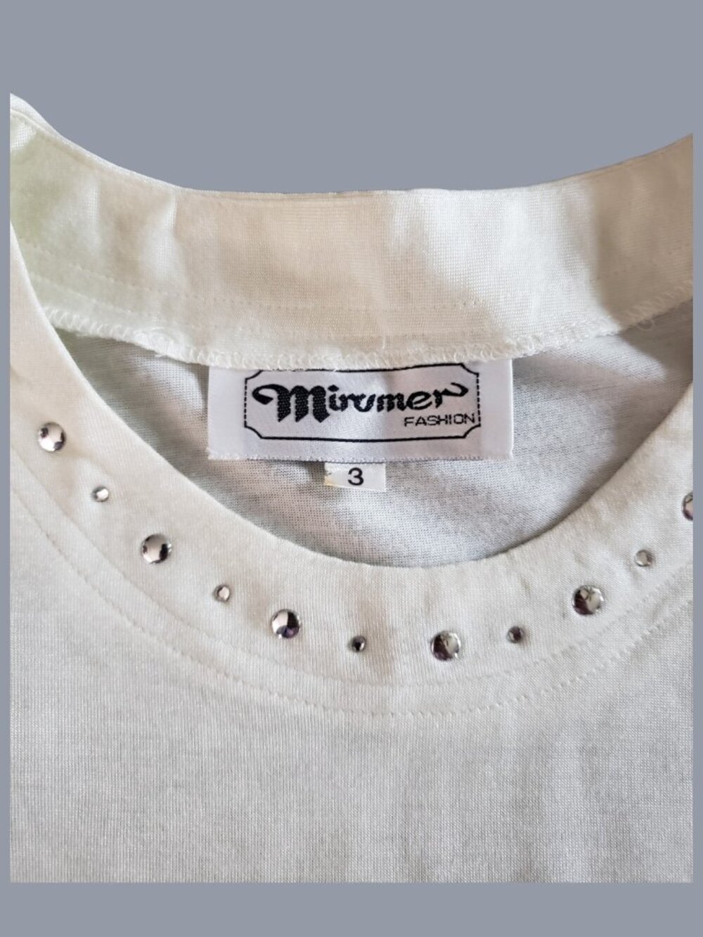 Mirumer Fashion Sunflower Embroidered T-ShirtCream Yellow Size 3 - Picture 4 of 9